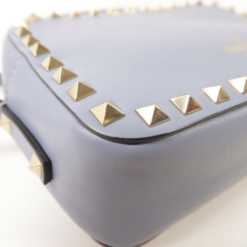 Valentino 牛皮皮革Garavani Rockstud肩背袋-9