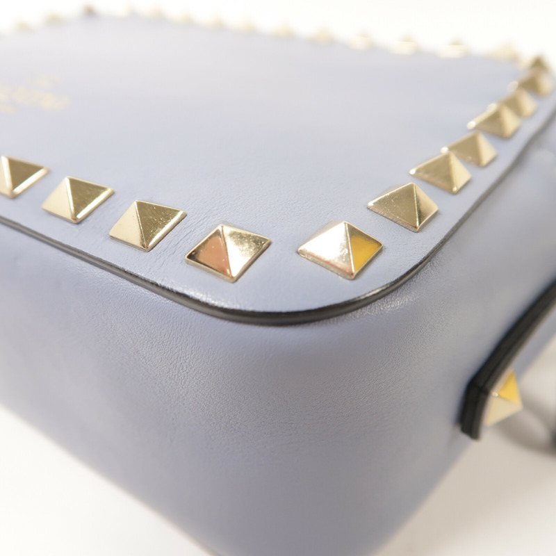 Valentino 牛皮皮革Garavani Rockstud肩背袋-10