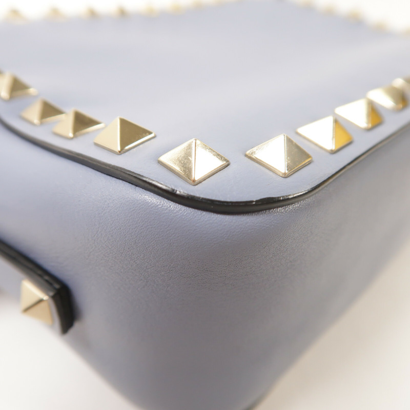 Valentino 牛皮皮革Garavani Rockstud肩背袋-11