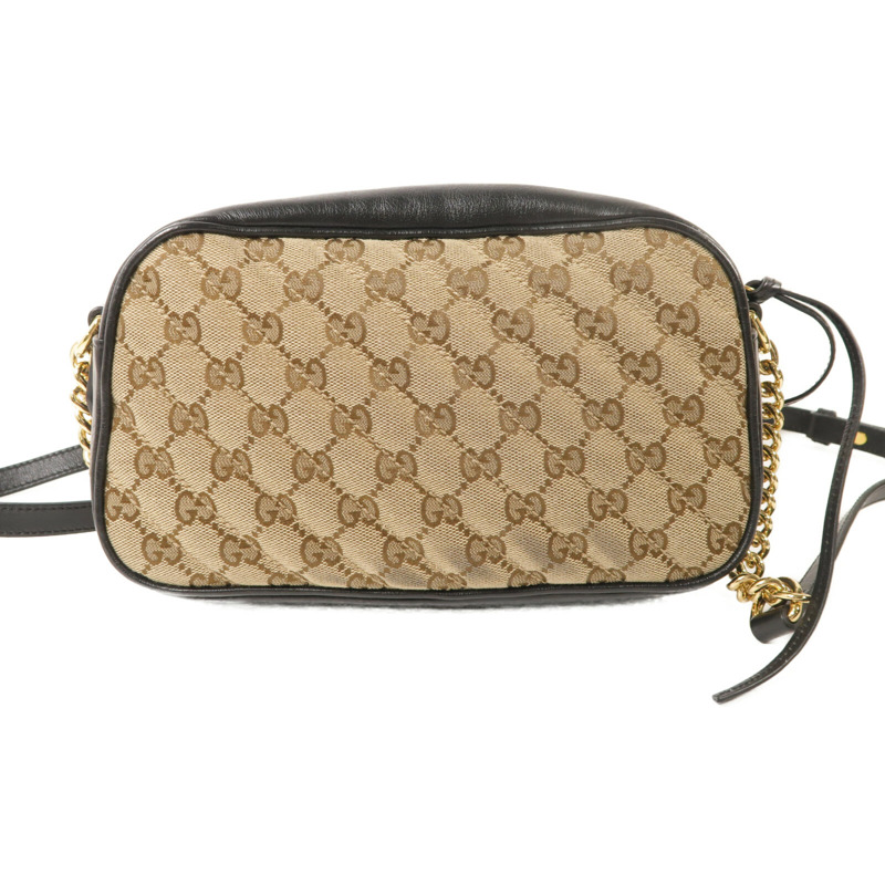 GUCCI GG帆布GG Marmont鏈帶肩背袋-2