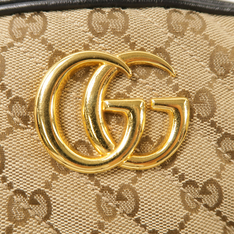 GUCCI GG帆布GG Marmont鏈帶肩背袋-8