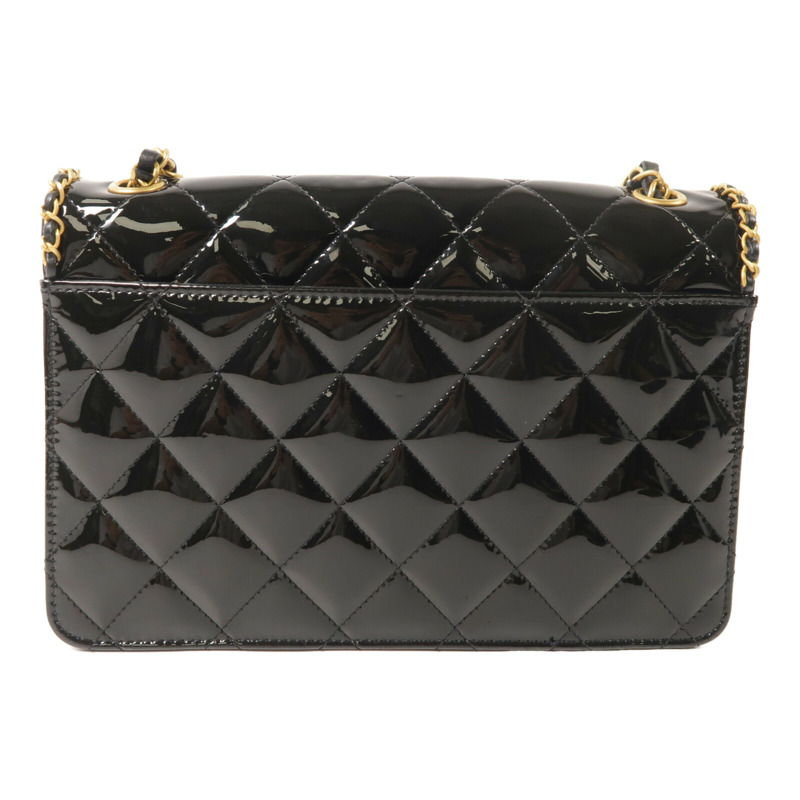 CHANEL 漆皮皮革Chain Shoulder鏈帶肩背袋-2