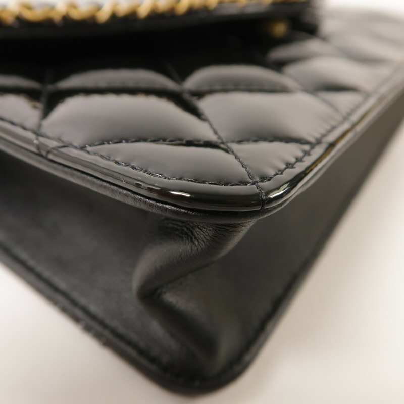 CHANEL 漆皮皮革Chain Shoulder鏈帶肩背袋-11