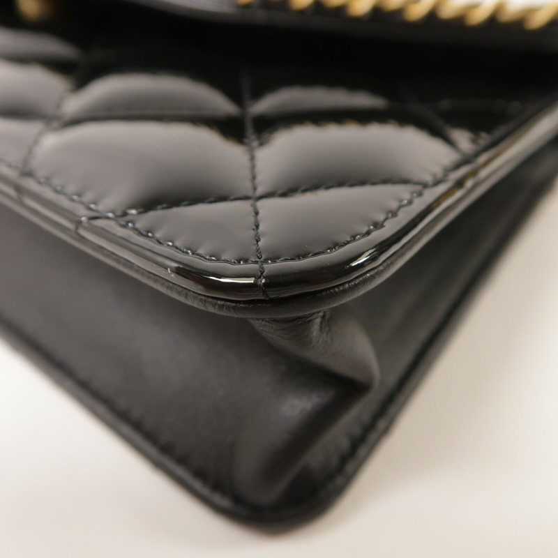 CHANEL 漆皮皮革Chain Shoulder鏈帶肩背袋-12