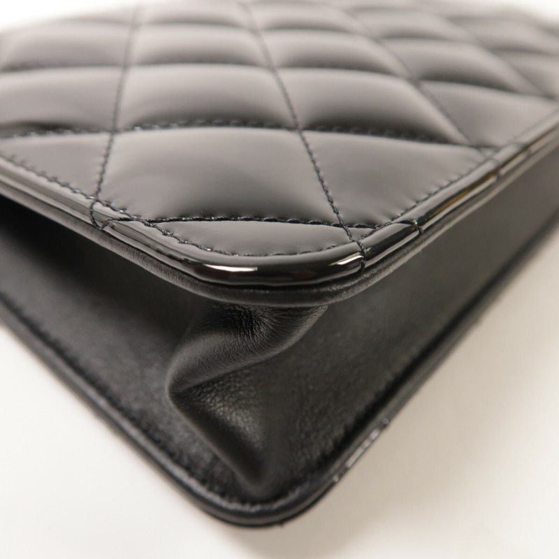 CHANEL 漆皮皮革Chain Shoulder鏈帶肩背袋-13