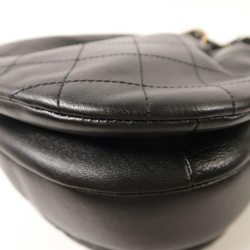 CHANEL 牛皮皮革Bucket Bag鏈帶手挽肩背兩用袋-14