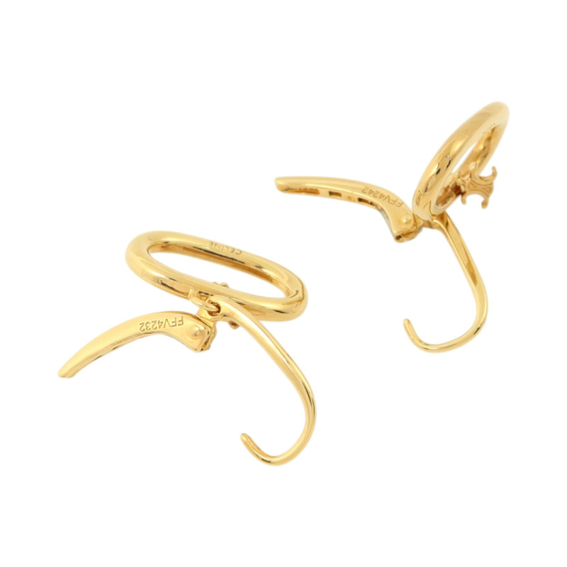 CELINE 黄銅Triomphe Mobile Earrings耳環-3