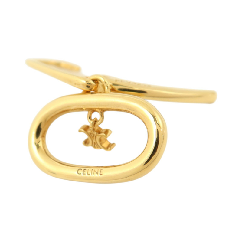 CELINE 黄銅Triomphe Mobile Earrings耳環-4
