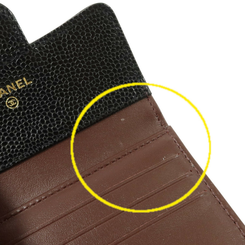 CHANEL 牛皮皮革Classic Trifold Wallet金扣錢包-17