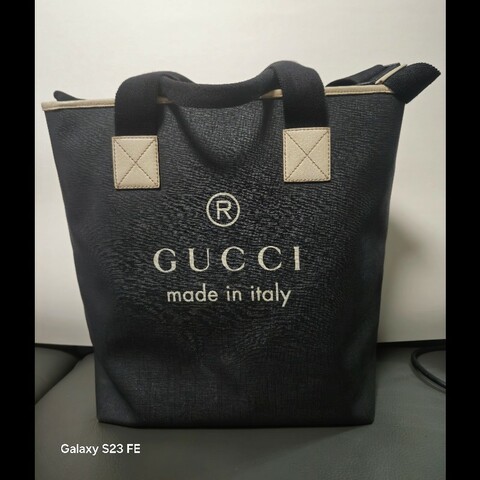 Gucci 162163 Black PVC Tote bag 黑色肩背袋
