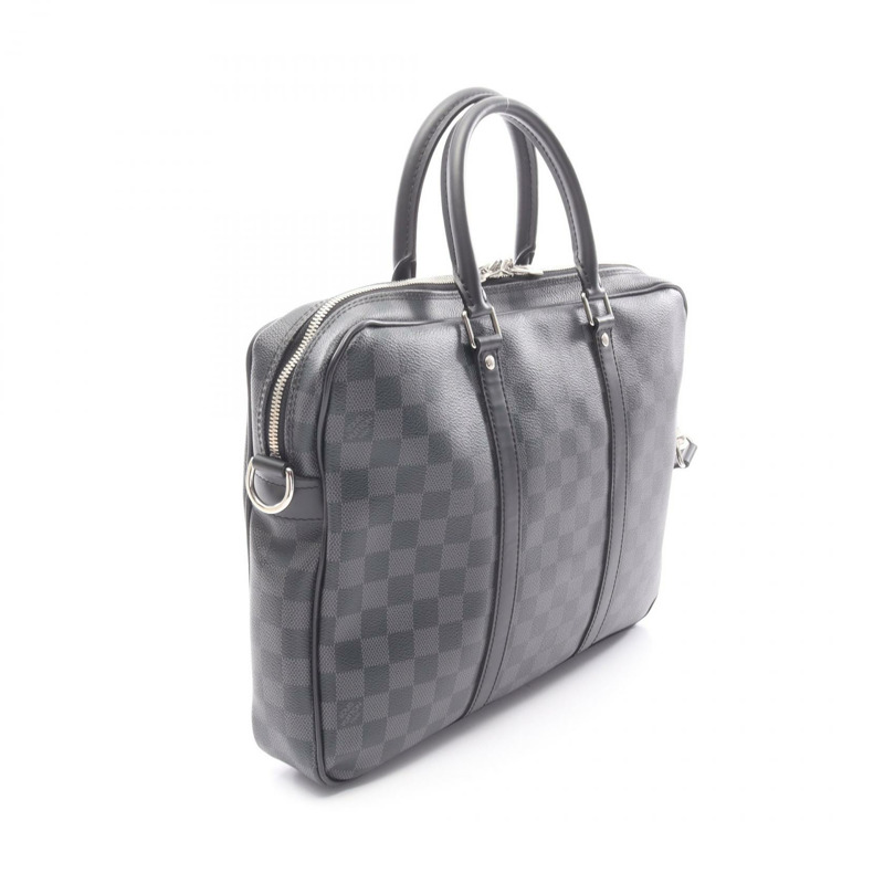 路易威登 PDV PM 單肩商務包 N41478 Damier Graphite 黑色 二手 LV-1