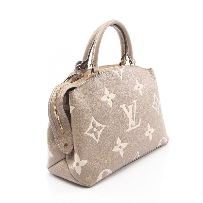 路易威登 Petit Palais PM 斜背包手提包 M58914 Monogram empreinte 米色-1