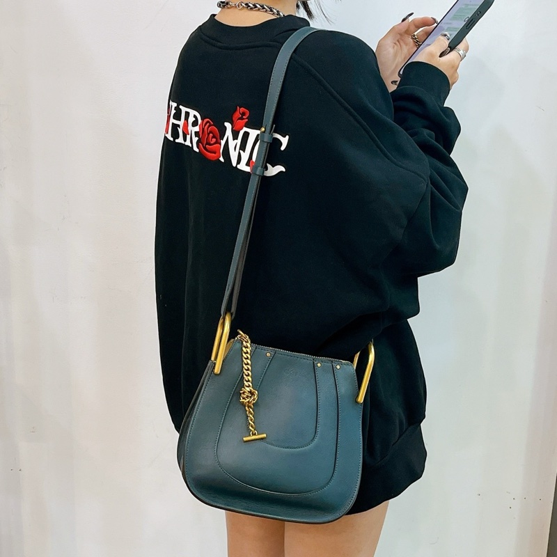 莉亞精品♡ Chloe 藍色小豬包 二手美包-1