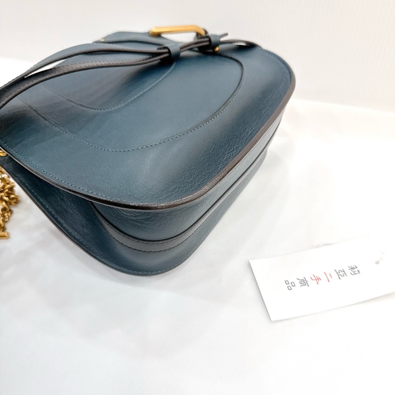 莉亞精品♡ Chloe 藍色小豬包 二手美包-8