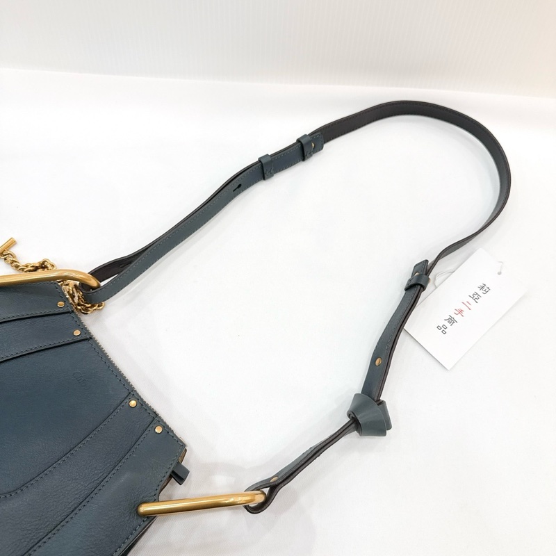 莉亞精品♡ Chloe 藍色小豬包 二手美包-14