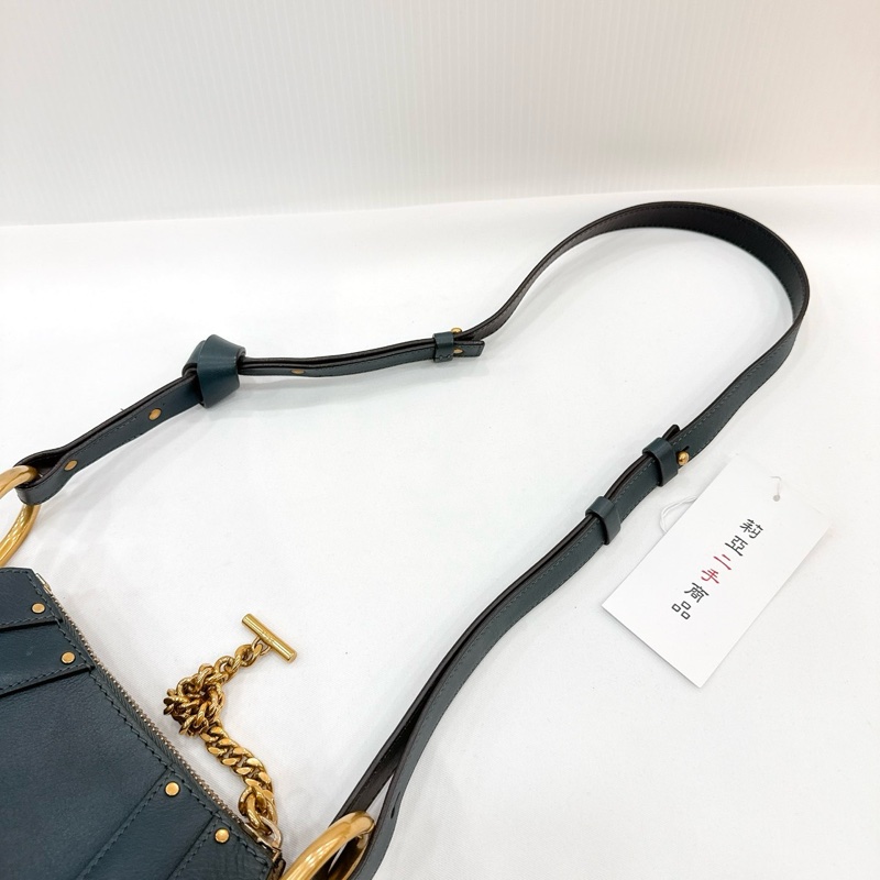 莉亞精品♡ Chloe 藍色小豬包 二手美包-15