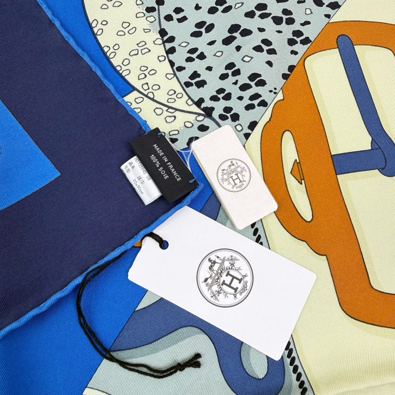 Hermes/愛馬仕 桑蠶絲絲巾-7