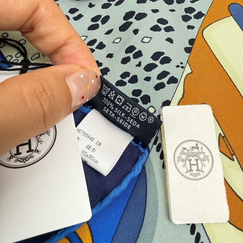 Hermes/愛馬仕 桑蠶絲絲巾-8