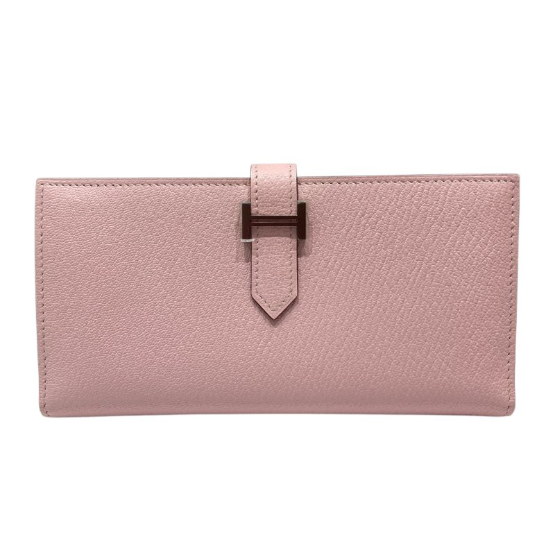 HERMES BÉARN SOUFFLET 長夾 淡粉色-0