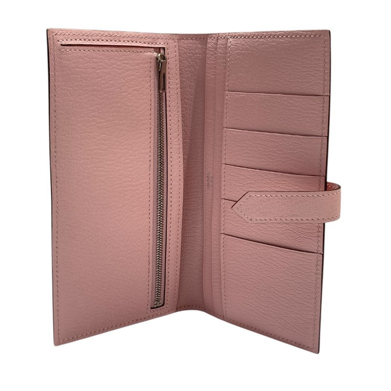 HERMES BÉARN SOUFFLET 長夾 淡粉色-10