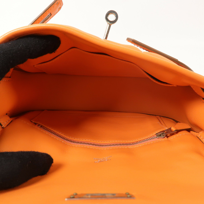 HERMES Swift皮革Mini Berline銀扣肩背袋Feu-4