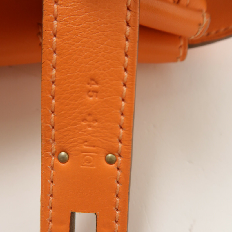 HERMES Swift皮革Mini Berline銀扣肩背袋Feu-6