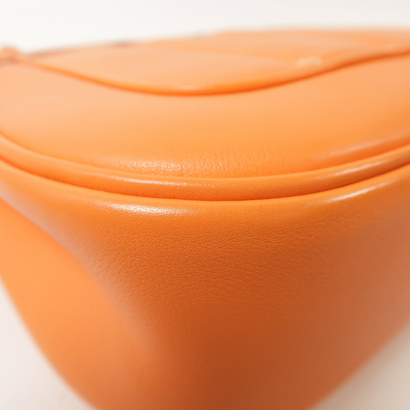 HERMES Swift皮革Mini Berline銀扣肩背袋Feu-12