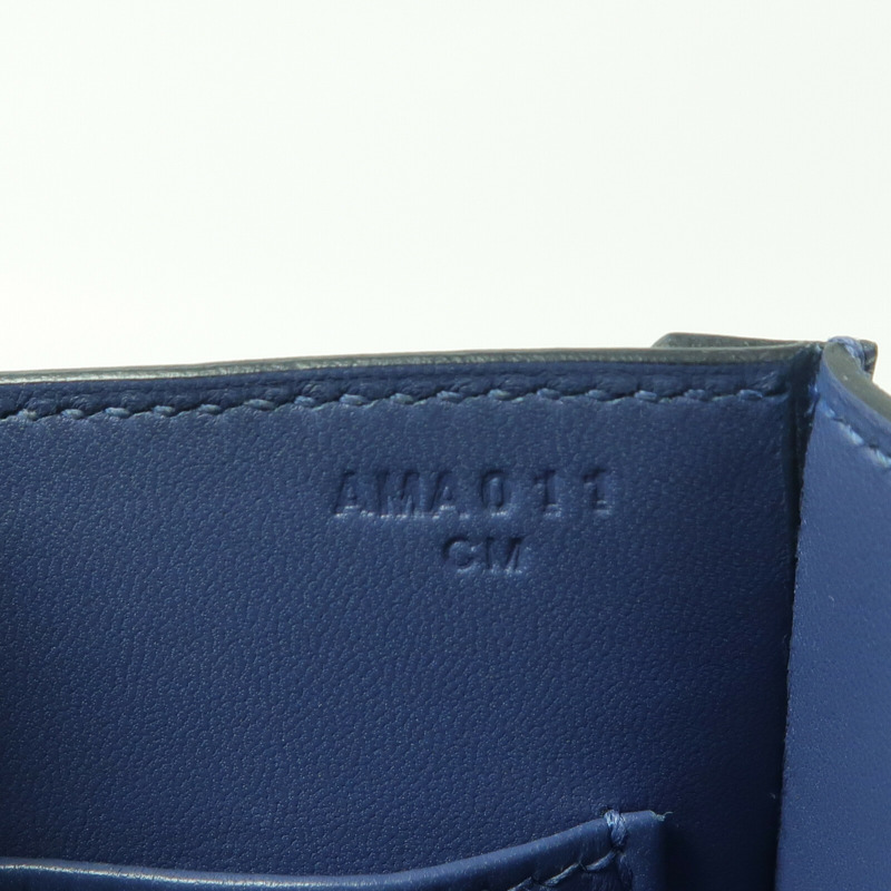 HERMES Epsom皮革Verrou 23銀扣肩背袋Bleu Encre-6
