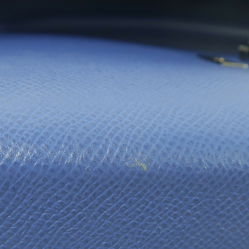 HERMES Epsom皮革Verrou 23銀扣肩背袋Bleu Encre-14