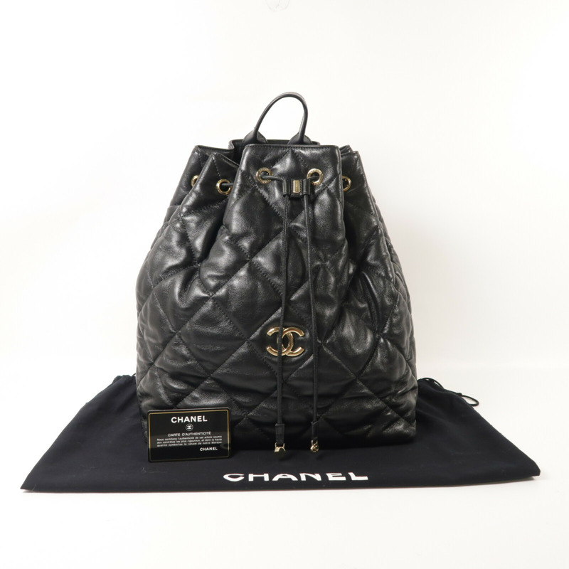CHANEL 牛皮皮革Backpack背包-10