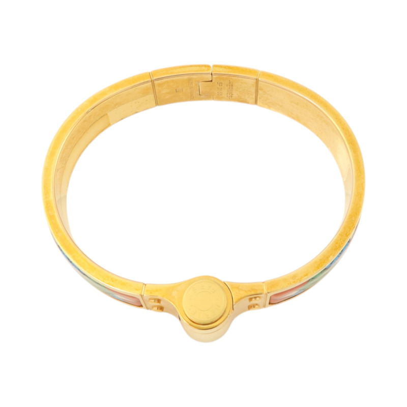 HERMES 金屬/琺瑯Charniere Narrow Bangle手鐲-3