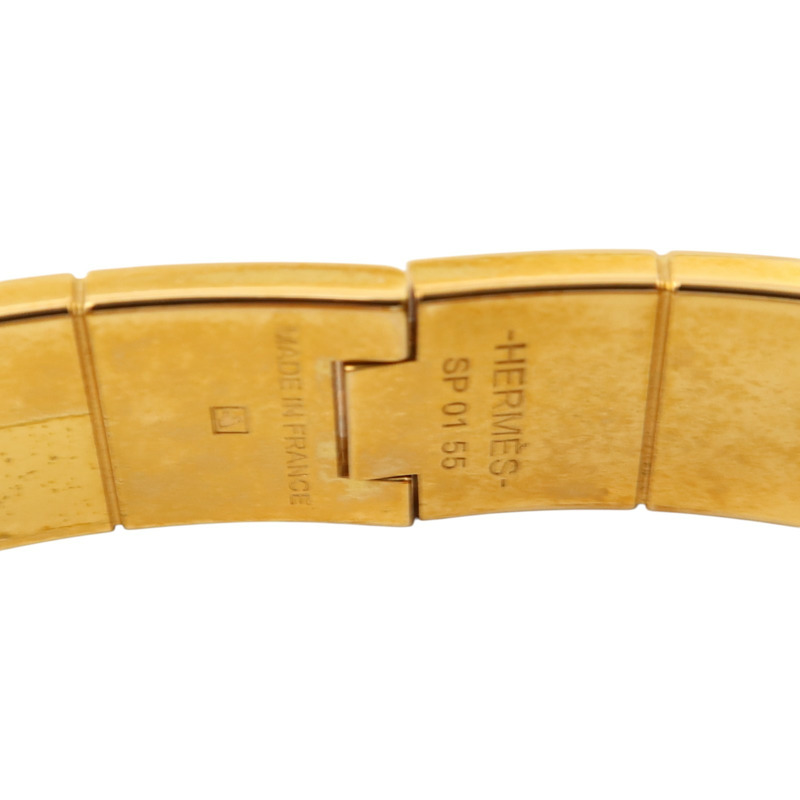 HERMES 金屬/琺瑯Charniere Narrow Bangle手鐲-7