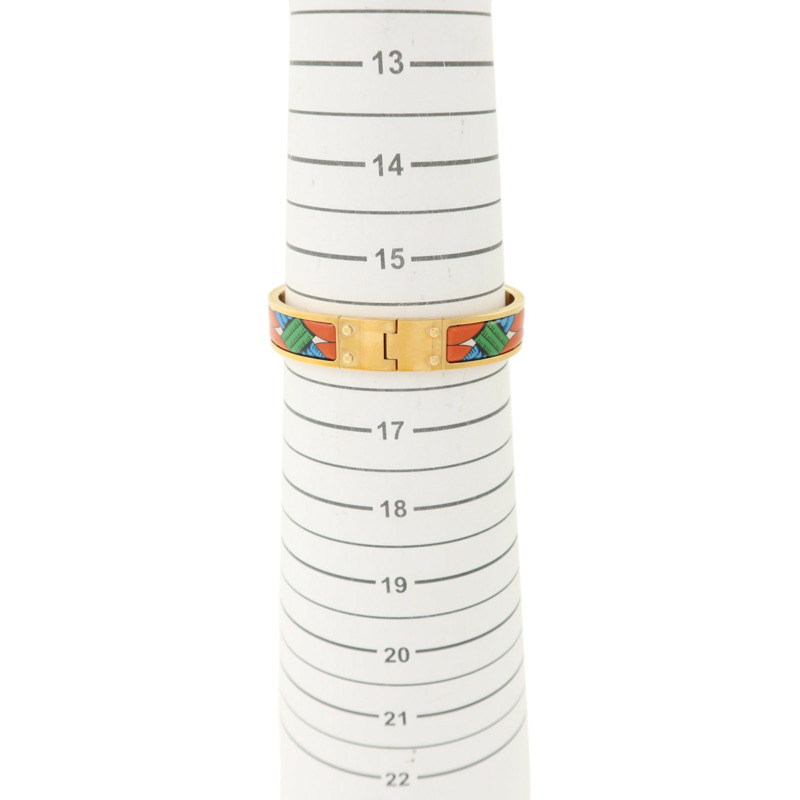 HERMES 金屬/琺瑯Charniere Narrow Bangle手鐲-9