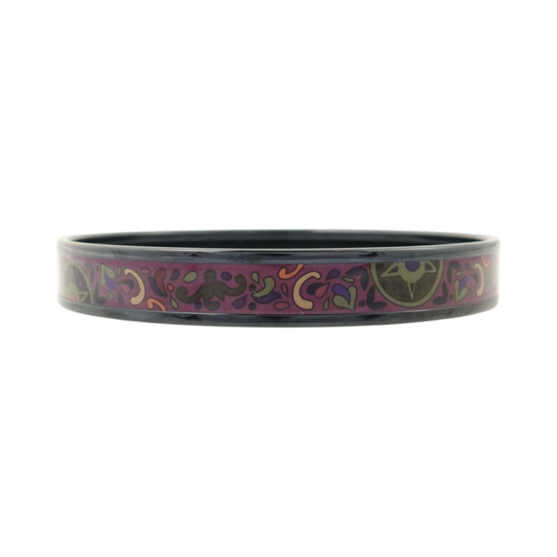 HERMES 金屬/琺瑯Enamel Narrow Bangle手鐲-1
