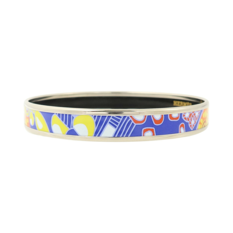 HERMES 金屬/琺瑯Enamel Narrow Bangle手鐲-1