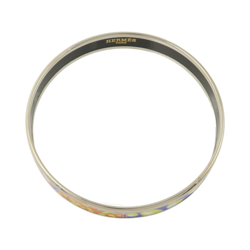 HERMES 金屬/琺瑯Enamel Narrow Bangle手鐲-5