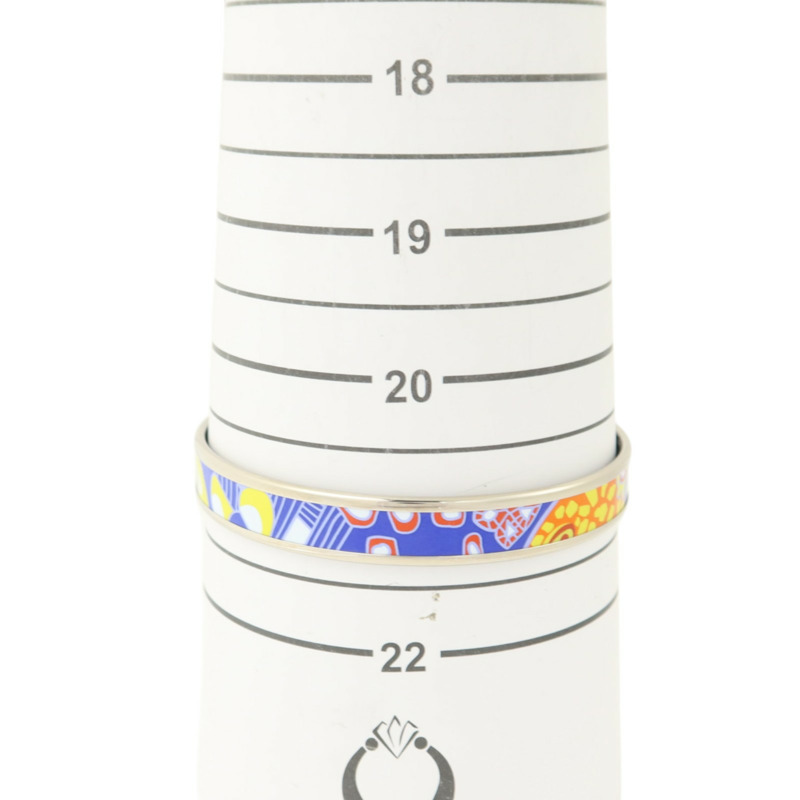 HERMES 金屬/琺瑯Enamel Narrow Bangle手鐲-6