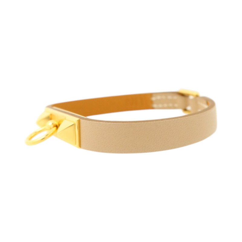 HERMES Swift皮革Rivale Mini Bracelet金扣手鏈-1