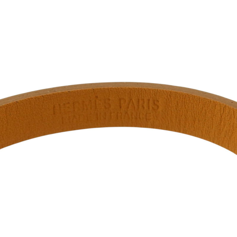 HERMES Swift皮革Rivale Mini Bracelet金扣手鏈-6