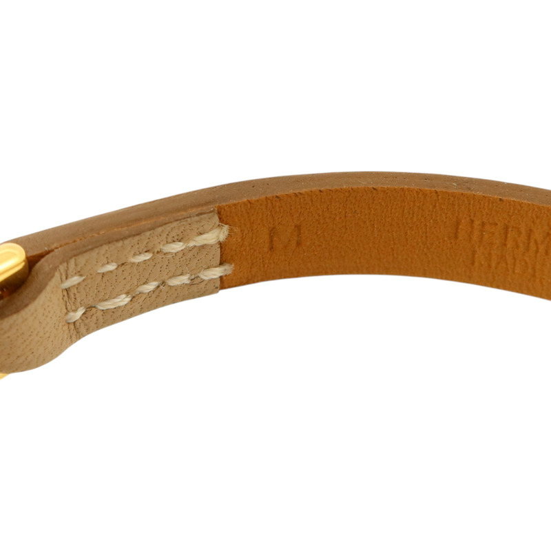 HERMES Swift皮革Rivale Mini Bracelet金扣手鏈-7