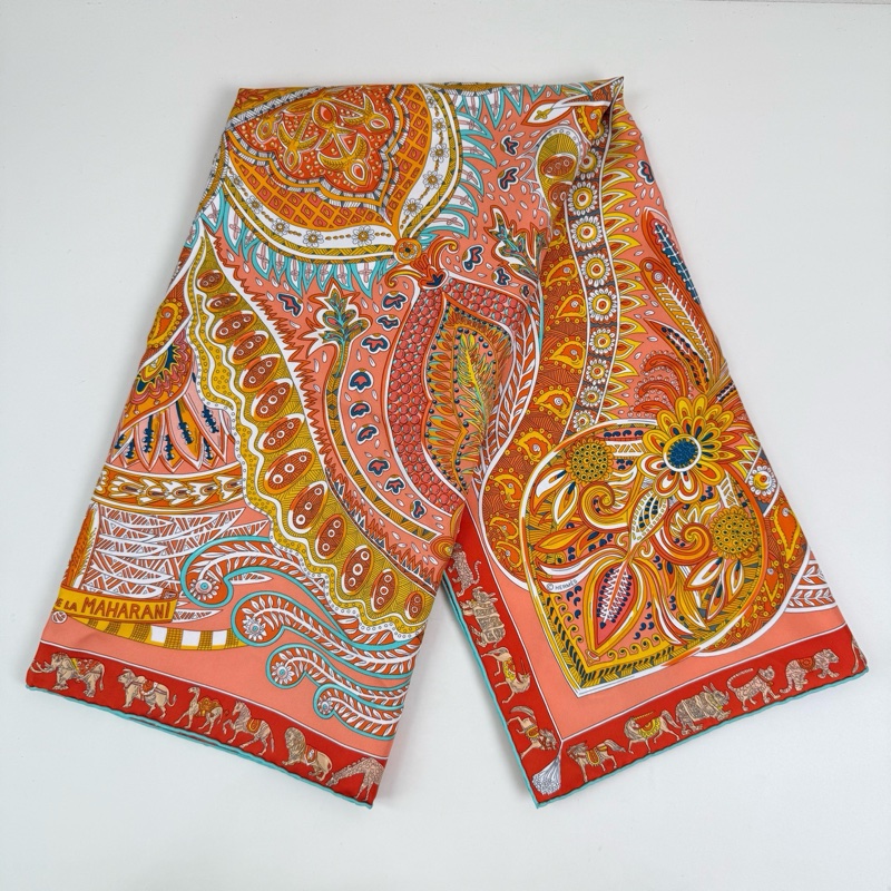 Hermes/ 爱马仕 桑蚕丝丝巾-1