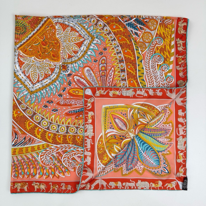 Hermes/ 爱马仕 桑蚕丝丝巾-6