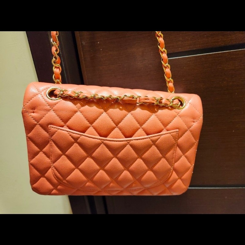 Chanel Classic Flap 23 (CF) 荔枝牛皮淡金扣-2