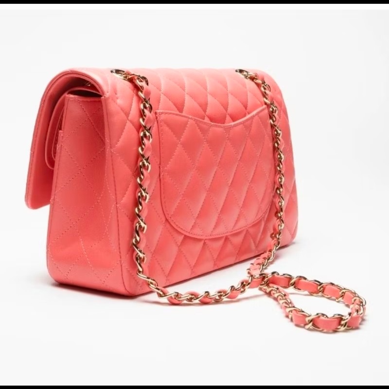 Chanel Classic Flap 23 (CF) 荔枝牛皮淡金扣-4