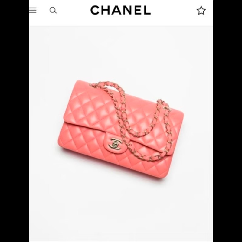 Chanel Classic Flap 23 (CF) 荔枝牛皮淡金扣-6
