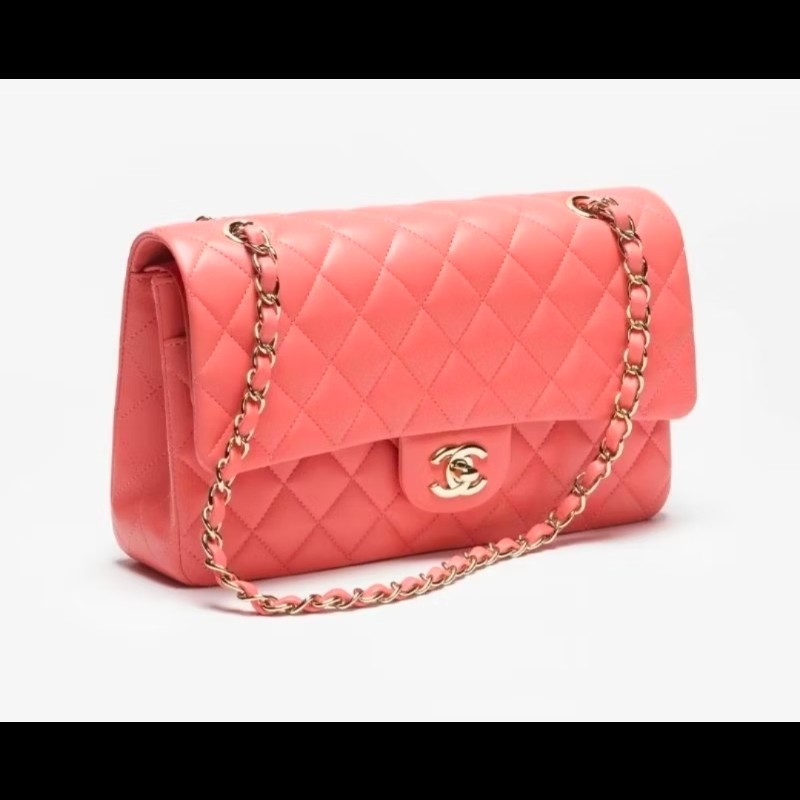 Chanel Classic Flap 23 (CF) 荔枝牛皮淡金扣-7