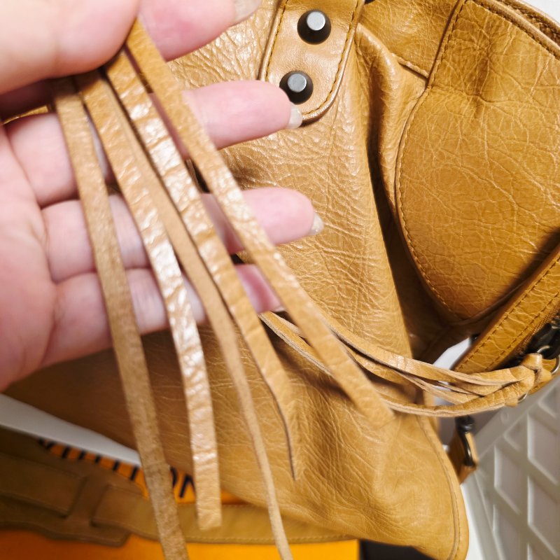 母親節特價 巴黎世家 招財 大地色 機車包 (Part Time款) 包身輕盈,肩背手提兩宜-1