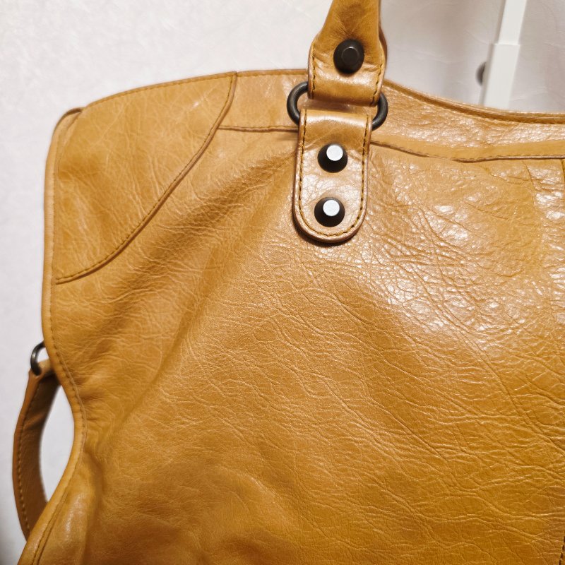 母親節特價 巴黎世家 招財 大地色 機車包 (Part Time款) 包身輕盈,肩背手提兩宜-13