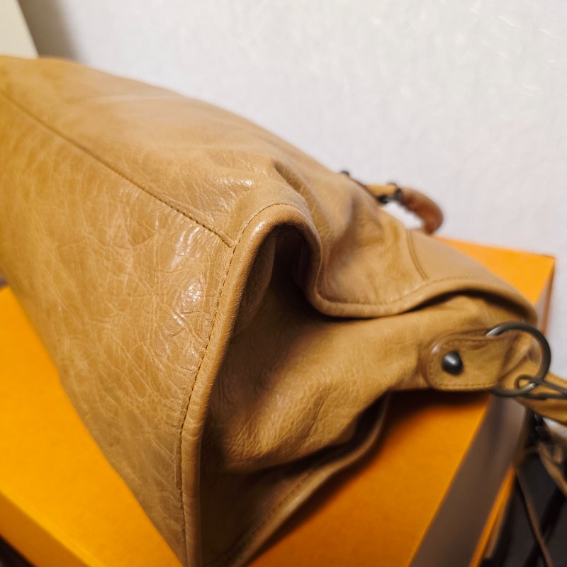 母親節特價 巴黎世家 招財 大地色 機車包 (Part Time款) 包身輕盈,肩背手提兩宜-16