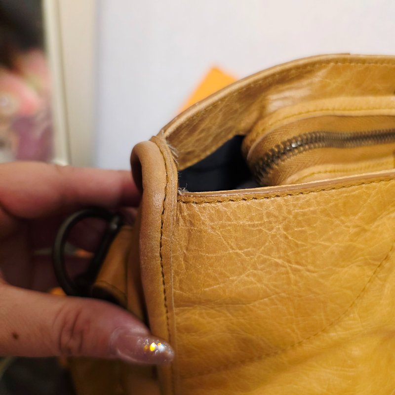 母親節特價 巴黎世家 招財 大地色 機車包 (Part Time款) 包身輕盈,肩背手提兩宜-20